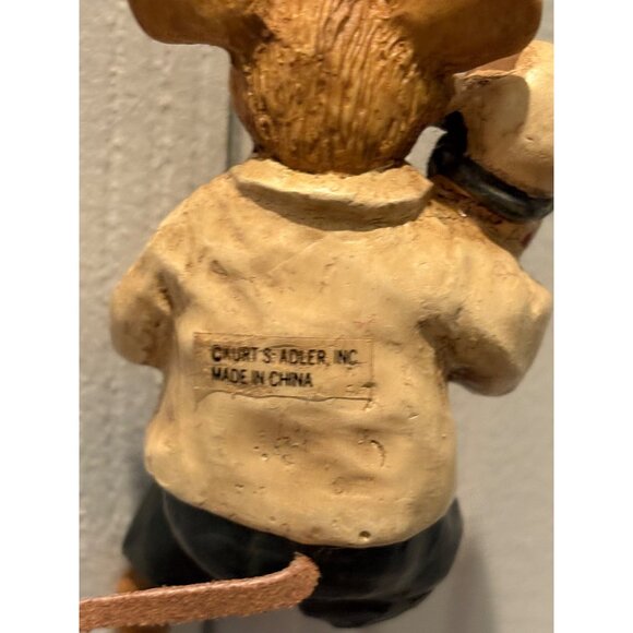 Kurt Adler Mouse Christmas Ornament Holding Barber Pole Hole In The Wall Gang - Picture 4 of 4